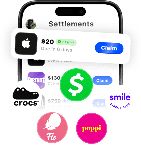 Claimora app showing settlement matches